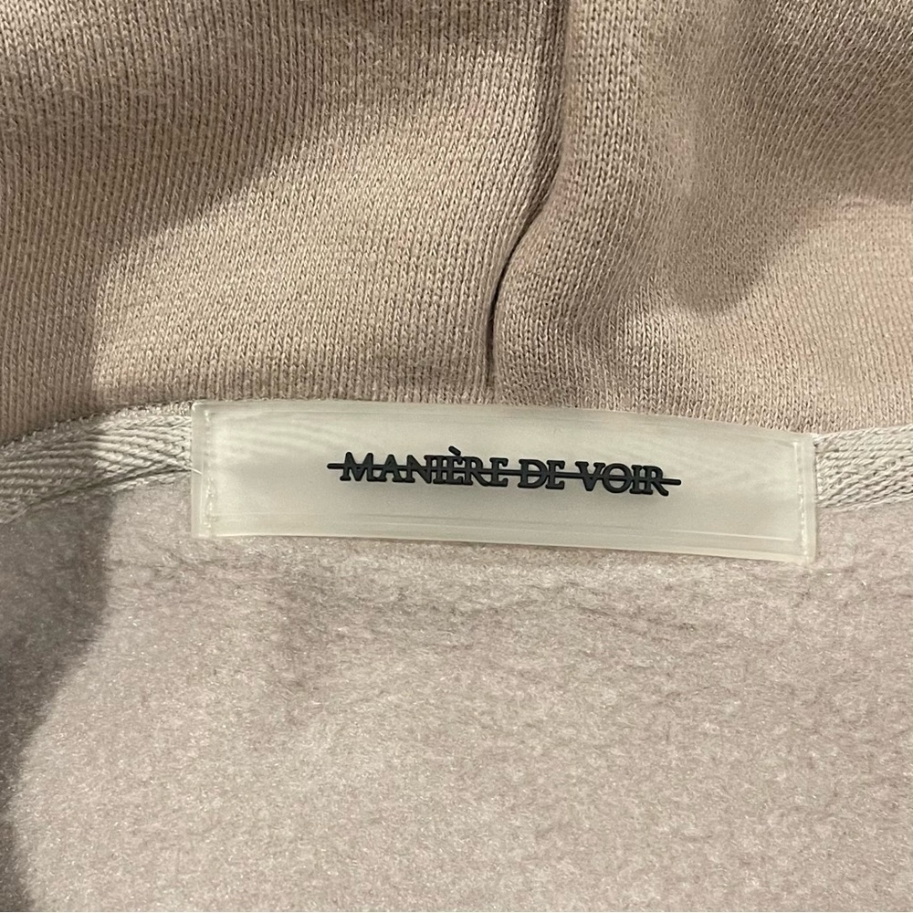 Maniere De Voir Heavyweight Hoodie and Sweatpants Set- Beige - Picture 14 of 15